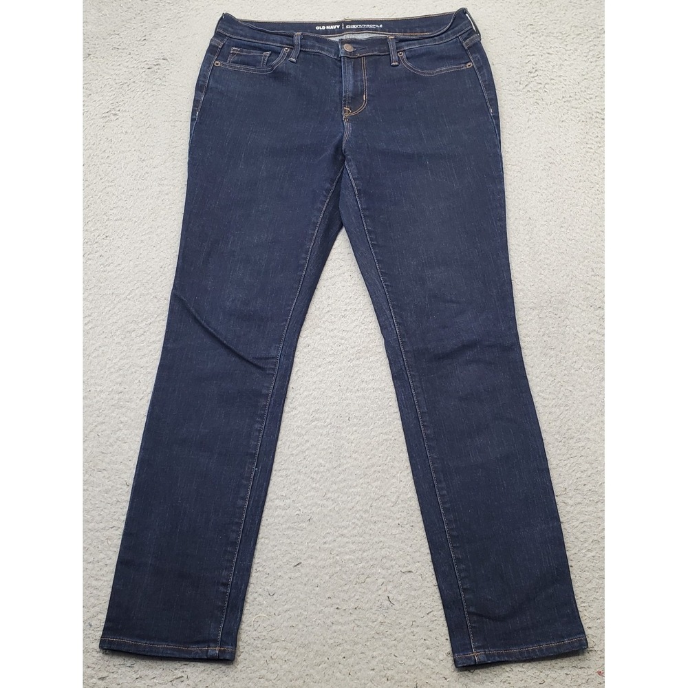 Old‎ Navy Curvy Jeans Womens Petite 8P Blue Denim Mid-Rise Streetwear Skinny Leg